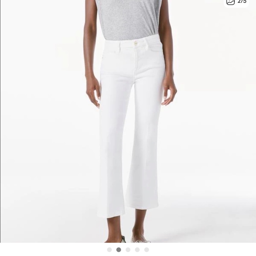 Frame Denim Crisp White Ankle Jeans